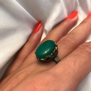 Bronze and Emerald Ring
